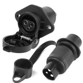 AGRISHOP 12 V 3 Pin Tractor Plug Socket,3Pin Tractor Plug,3Pin Socket Plug for Tractor, 3Pin Tractor Socket Wiring Connector Adapter For Agricultural Machines Trailer Truck Van Towbar Towing