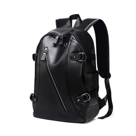 FANDARE Unisex Backpacks School Backpack Men Women School Bag Boy Girl Waterproof School Bag Teenager Daypack Travel Daypacks Laptop Bag Outdoor Camping PU Pack, black A, Practical, elegant