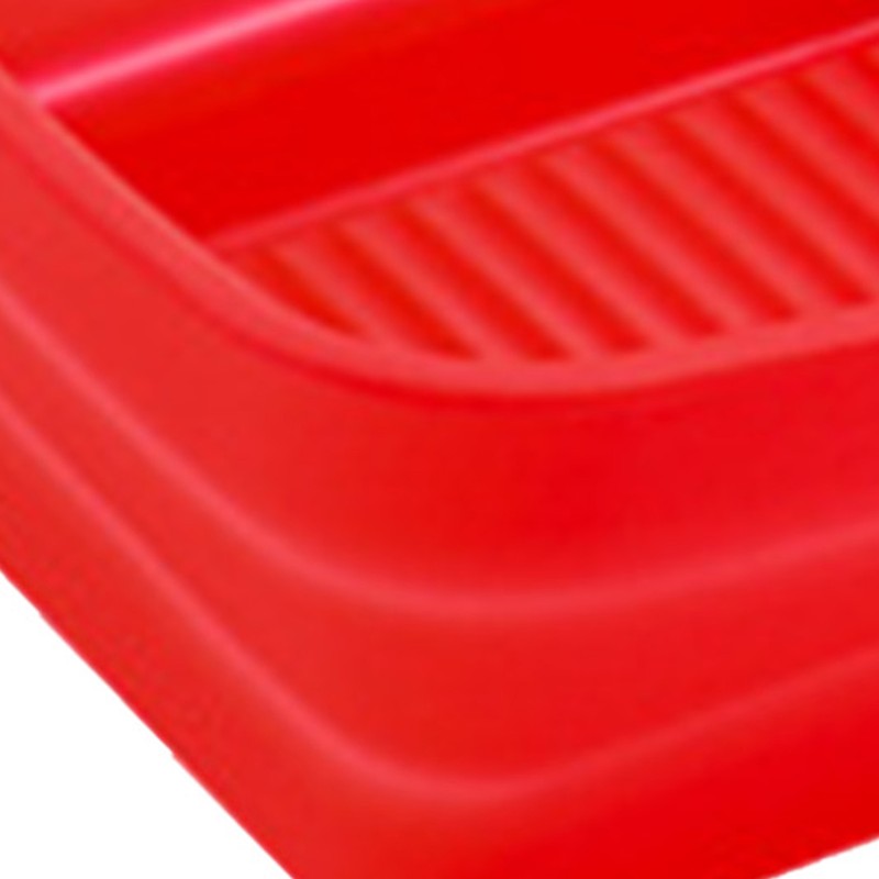 Silicone Baking Pan Foldable Fryer Pot Heighten Edge Dual Handle