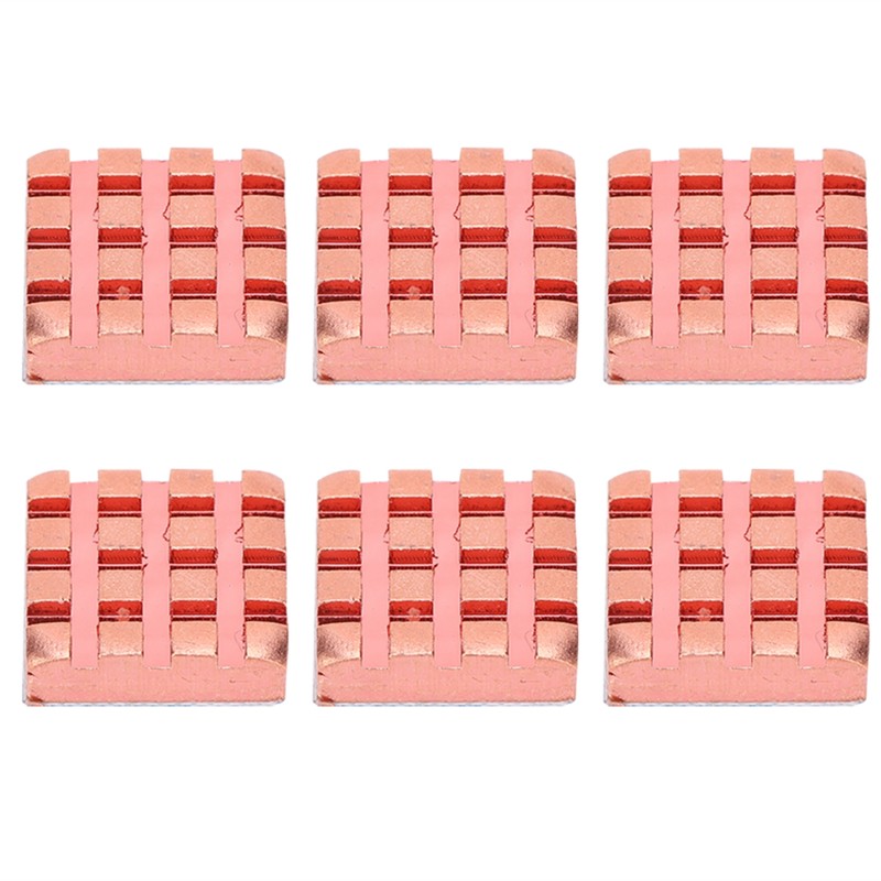 10Pcs Heat Sink Brass Mini Radiators Attach Thermal Conductive Adhesive