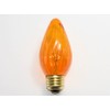 Bulbrite 25F15A 25W Fiesta Style Chandelier Bulb, Medium Base, Amber,