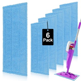 DOCXCDO Microfiber mop Pads Compatible with Rejuvenate Click N Clean Spray mop, Reusable mop Pads for Rejuvenate Microfiber mop for Floor Cleaning Without Handle,6 Count