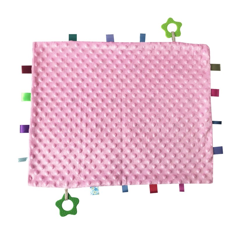 Large Tag Security Blanket for Babies - Toddlers Taggy Security