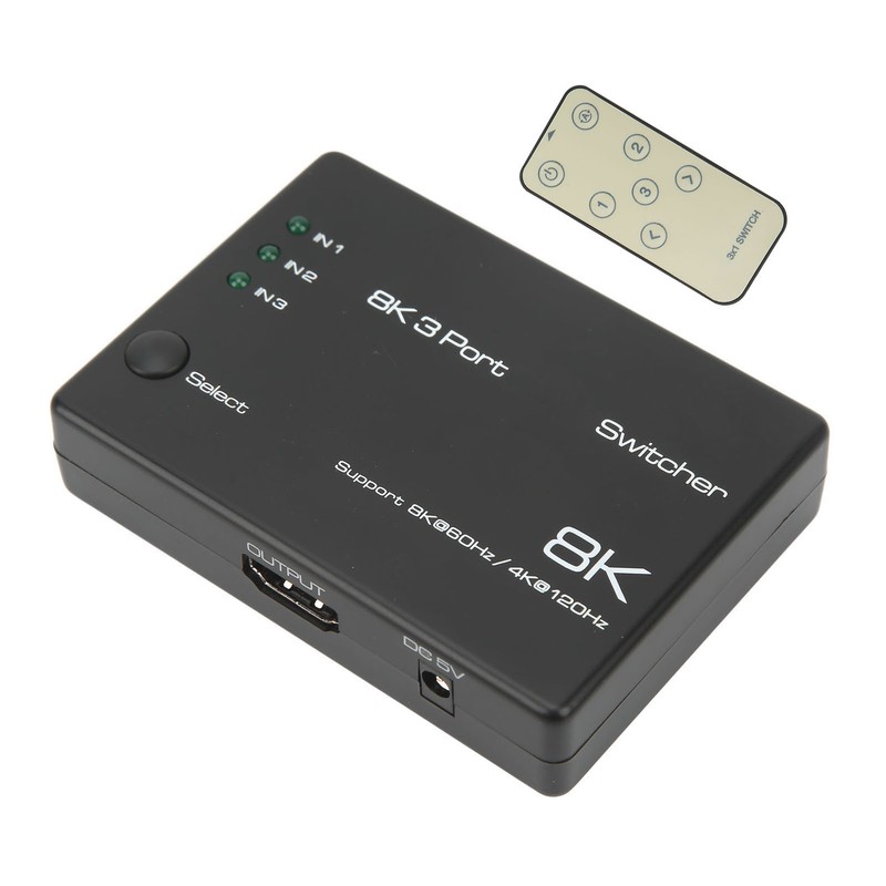 4K 120Hz 8K 60Hz 3 In 1 Out Ultra HD