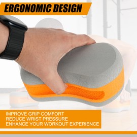HiSnug Soft Push Up Pads - Thick EVA Push-Up Stands Handle Pushup Support, Anti-Slip Workout Stands for Strength Training, Portable Floor Exercise Fitness Equipment for Home Indoor & Outdoor, 2pcs