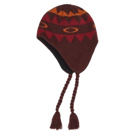 Oakley Mens Nordic Earflap Beanie, Grenache Norway Pattern, Large