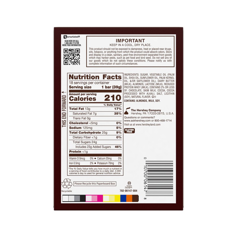 HEATH Chocolatey English Toffee Candy Bars, 1.4 oz (18 Count)