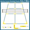 Portable Pickleball Net with Wheels Easy Set Up Court Lines,