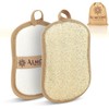 Almooni Premium Exfoliating Loofah Pad Body Scrubber, Made with Natural