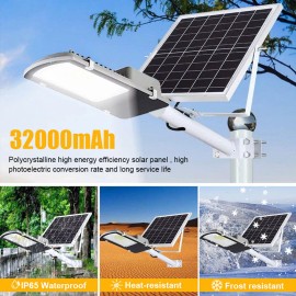 150W Commercial Solar Street Light LED Outdoor IP65 Dusk-to-Dawn Road Lamp+pole