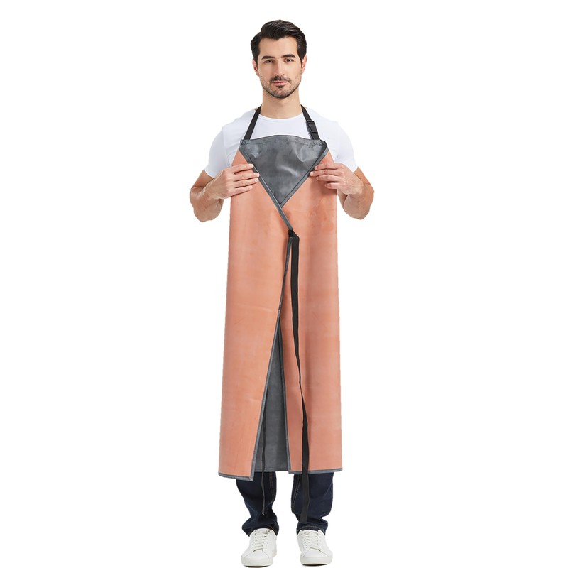 Nanxson Men's Waterproof Apron Thick Rubber Apron Adjustable Work Apron