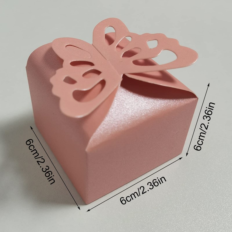 Pack of 50 Butterfly Candy Boxes, Butterfly Gift Box, Small,