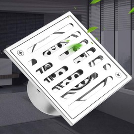 Zerodis Floor Drain Stainless Steel Square Anti Odour Bathroom Waste Gate Shower Drainer with Large Calibre (110 x 110 mm)