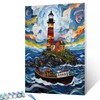 Graffitic Seascape DIY Paint by Numbers for Adults Sailing Boat