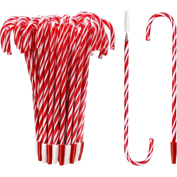 LATERN 60Pcs Christmas Candy Cane Pen, 19CM Christmas Ballpoint Pens