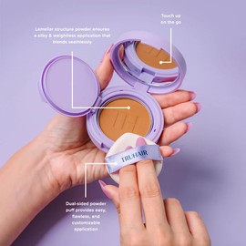 TRUHAIR Root & Scalp Cover Up Pressed Powder Compact Refill, Waterproof Hair Coverage for Gray Roots and Thinning Areas, 0.35 Oz Refill (Darkest Brown)