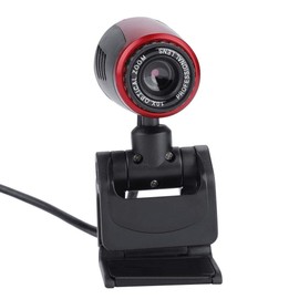 USB 2.0 HD Web Camera, 360° Rotatable USB Camera with Built-in Digital Microphone, Laptop Camera with Optical Lens, for Laptops and Desktop Computers, Default