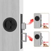 Privacy Pocket Door Lock,Heavy Duty Pocket Door Lock Hardware，Hidden Handles,Modern