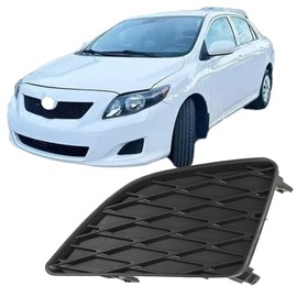Front Bumper Driver Side Fog Light Cover Grilles Compatible with 2009 2010 Toyota Corolla Replaces 8148202080,