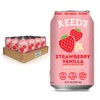 Reed's Strawberry Vanilla Functional Soda - Organic Ginger, Adaptogen Mushroom