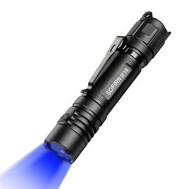 365nm UV Flashlight, Sofirn SF16 Rechargeable Powerful UV Flashlight with Tail Switch for Detecting Pet Dog Urine, Unveil Invisible Stains, High Definition Pure Ultraviolet（Battery Included）