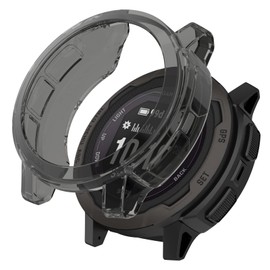 TPU Transparent Case Compatible with Garmin Instinct 2s, Disscool Soft Anti Drop TPU Protective Cover for Men Women Compatible with Garmin Instinct 2s (TPU Black)