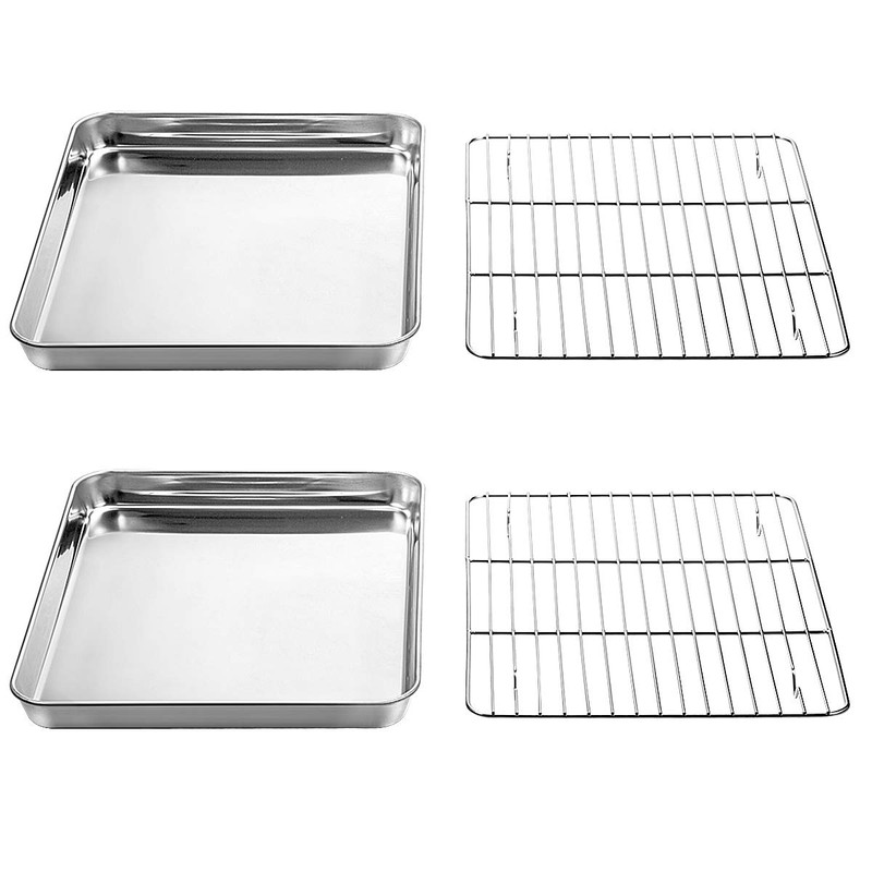 Wildone Baking Sheet with Rack Set [2 Sheets + 2