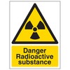 V Safety Danger Radioactive Substance - Portrait 150 x 200mm