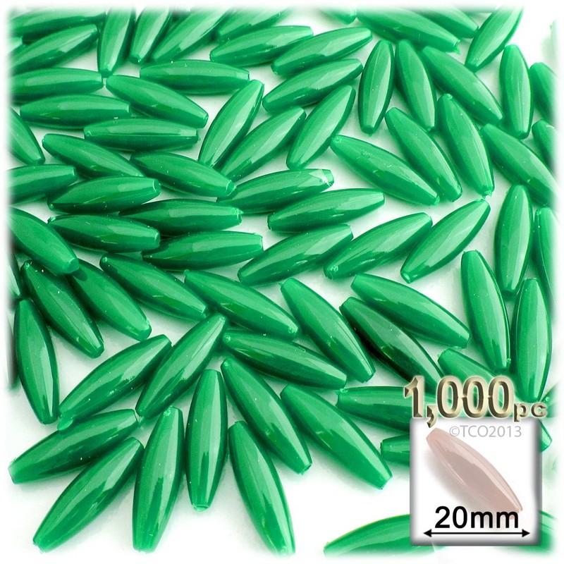 1,000pc Plastic Opaque Spaghetti Beads 20mm White AB beads