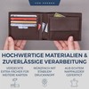 VON HEESEN Men's Leather Wallet with RFID Protection - Genuine