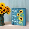 Thyle Sunflower Wood Box Sign Summer Funny Room Decoration You
