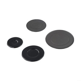 Gas Stove Burner Cap Set of 4 Pack 55mm 75mm 100mm Gas Stove Burner Covers Cooker Hat Set Range Burner Cap for SABAF Gas Stove(Concave)