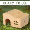 Large Natural Wooden Hamster Hideout House - Chew-Resistant Pet Toy