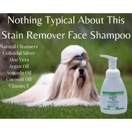 PawPurity Tearless Stain Remover Face Wash Shampoo (8.45 oz) for Dogs, Cats - All Ages, Breeds - 100% Natural Non Toxic - Shampoo for Beard, Debris, Eye Boogers - for Normal Dry Itchy Sensitive Skin