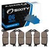 Sixity Q6 Front Rear Organic Brake Pads compatible with Triumph