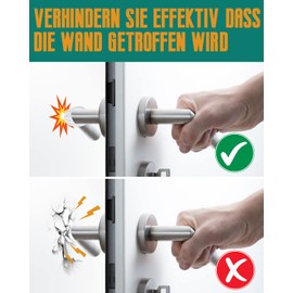 Set of 6 Door Handle Buffers, BAIPOK Transparent Door Stopper Latch, Highly Elastic Door Handle Protection, Protection for Protection of Walls and Furniture, 18 mm