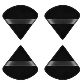 Ainiv 4 PCS Powder Puff, Triangle Makeup Puff, Reusable Soft Powder Sponge, Washable Wet Dry Dual-Use Cosmetic Puff, Face Powder Puff for Loose Powder Foundation Cream Blush Wetand or Pressed Powder