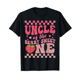 Uncle Of The Berry Sweet One Strawberry First Birthday T-Shirt