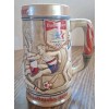 Budweiser Vintage 1980 Budweiser Stein Beer Mug 1984 Olympics Soccer