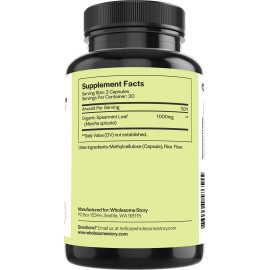 Extracto de Menta Verde 1000mg Wholesome Story, 90 Cpsulas Vegetarianas  Suplemento con Spearmint Estandarizado, Sin OGM, Sin Gluten ni Soya, Apoyo...