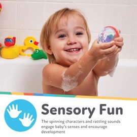 Nuby Nuby Bubbly Buds Interactive Bath Set - (4-Pack) Baby Bath Toys - 6+ Months