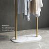 BUZUEY Gold Clothing Rack, Small Clothes Rack with Marble Base,