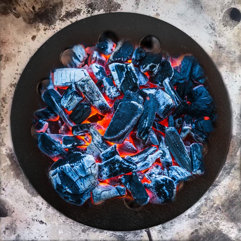 Quantfire 6.5" Cast Iron Bottom Fire Grate, BBQ High Heat
