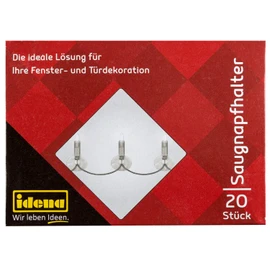 Idena 8522040 Suction Cups for Fairy Lights Suction Cup Transparent Christmas Plastic 8 x 11.6 x 4.8 cm