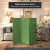 4 ft. Short Woven Fiber Folding Screen - Light Green
