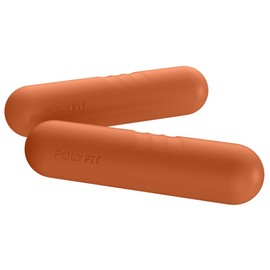 Polyfit Dumbbell Weight Bars for Women - Set of 2 (3.3 LB | 6.5 LB Pair) - Dumbbell Set for Walking, Yoga, Dance, Barre, Pilates, Cardio, Aerobics - Rust