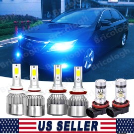 Unbranded For Toyota Camry 2007-2014 - 8000K LED Headlight + Fog Light Combo 6x Bulbs Kit