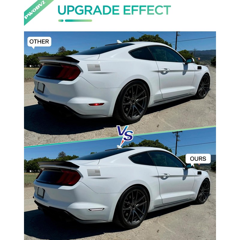Dynamic White LED Side Marker Lights for Ford Mustang 2015-2023