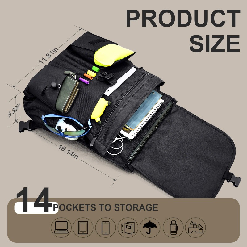 Unbranded Universal 14 Pocket Car Front Seat Organizer Laptop Files