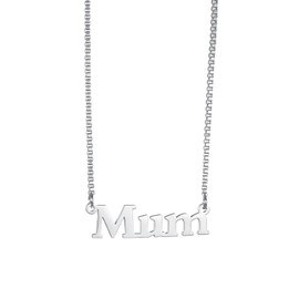 JSNOM Gifts for Mum Nanny Grandma Sister: Silver Chain Pedant Necklaces with Gift Box, Jewellery Gifts for Mum Grandma from Daughter Son Grandchildren (Mum) (Box Chain-Mum)